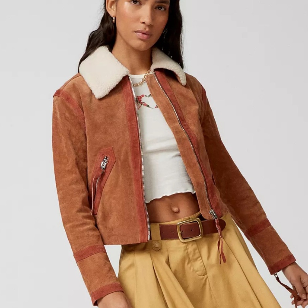 BLANKNYC suede caramel jacket- Small